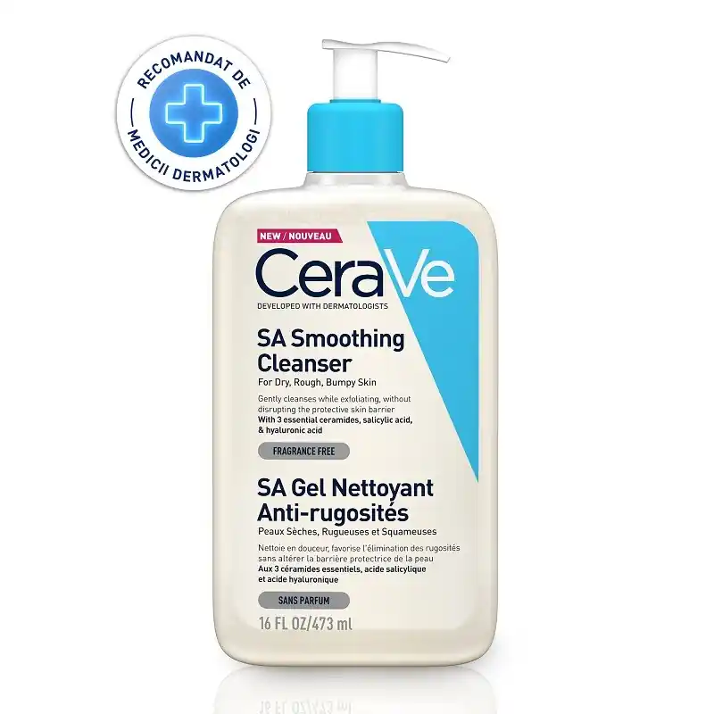CERAVE GEL DE CURATARE SA ANTI-RUGOZITATI PENTRU FATA SI CORP PIELE USCATA ASPRA CU RUGOZITATI 473ML Calitate înaltă