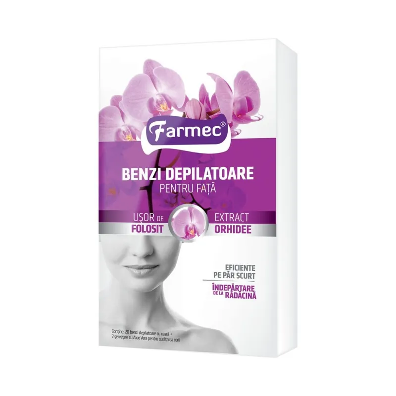 FARMEC BENZI DEPILATOARE PENTRU FATA ORHIDEE 20BUC Ofertă