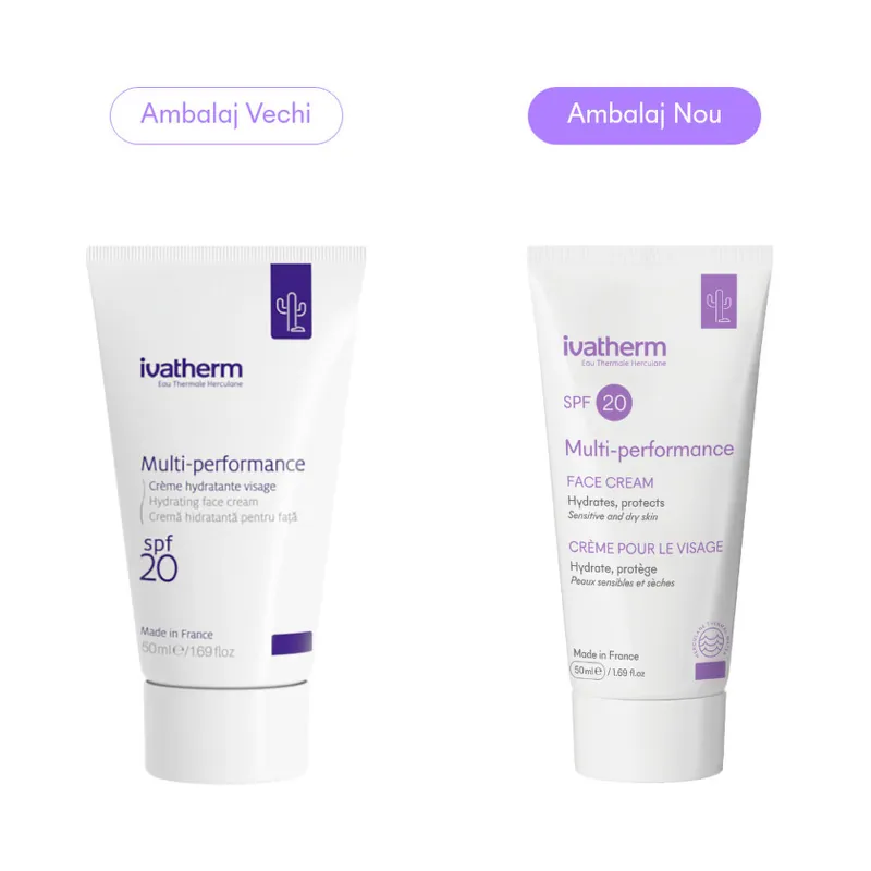 IVATHERM CREMA HIDRATANTA MULTIPERFORMANTA PENTRU FATA SPF20 50ML Mai ieftin