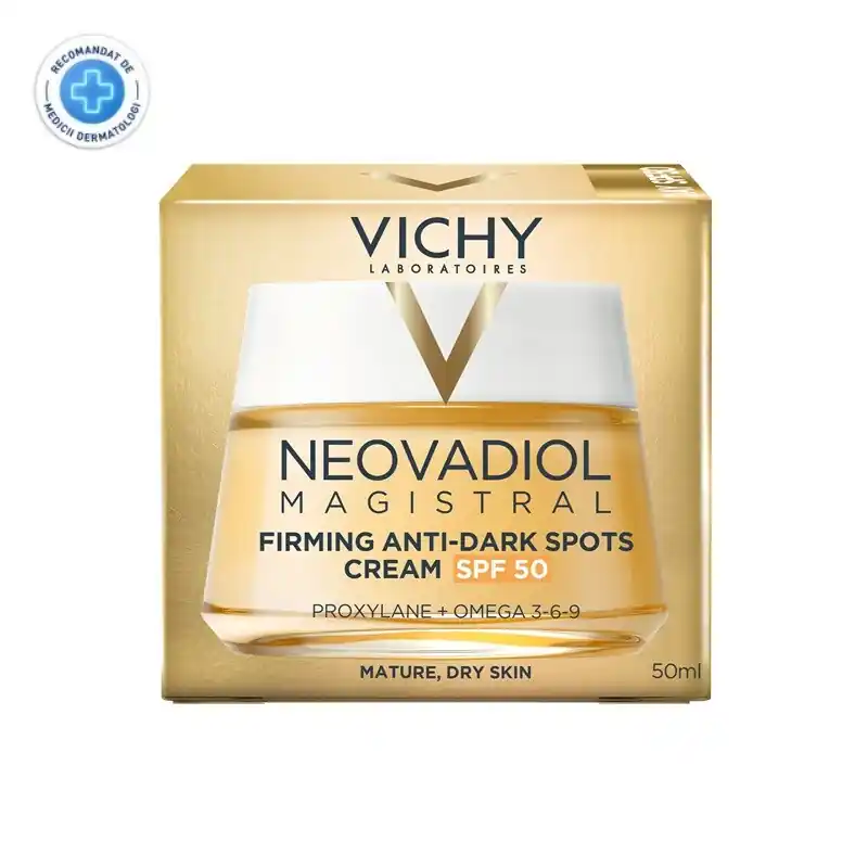 Retur ușor VICHY NEOVADIOL POST MENOPAUZA CREMA ZI FERMITATE SI ANTI PETE PIGMENTARE SPF50 50ML
