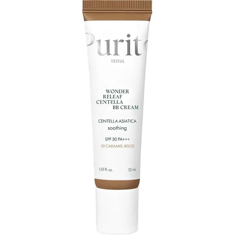 WONDER RELEAF CENTELLA BB CREMA COLORANTA DE FATA 29 CARAMEL BEIGE SPF 30 PA+++ PURITO Ofertă specială