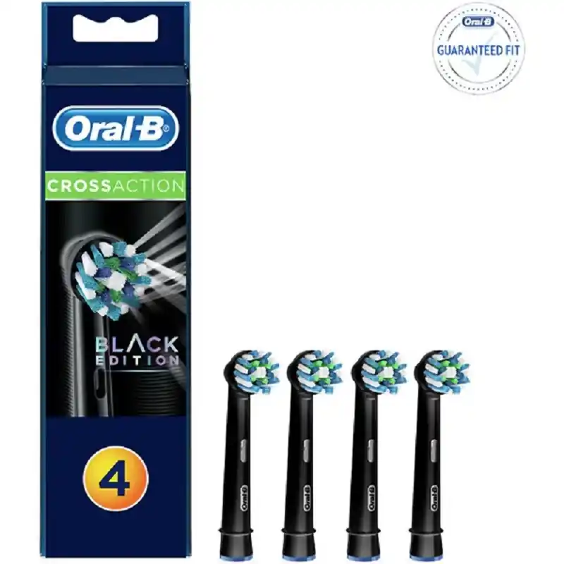 Lichidare de stoc ORAL B REZERVA PERIUTA DE DINTI ELECTRICA CROSS ACTIONS BLACK EDITION 4 BUCATI
