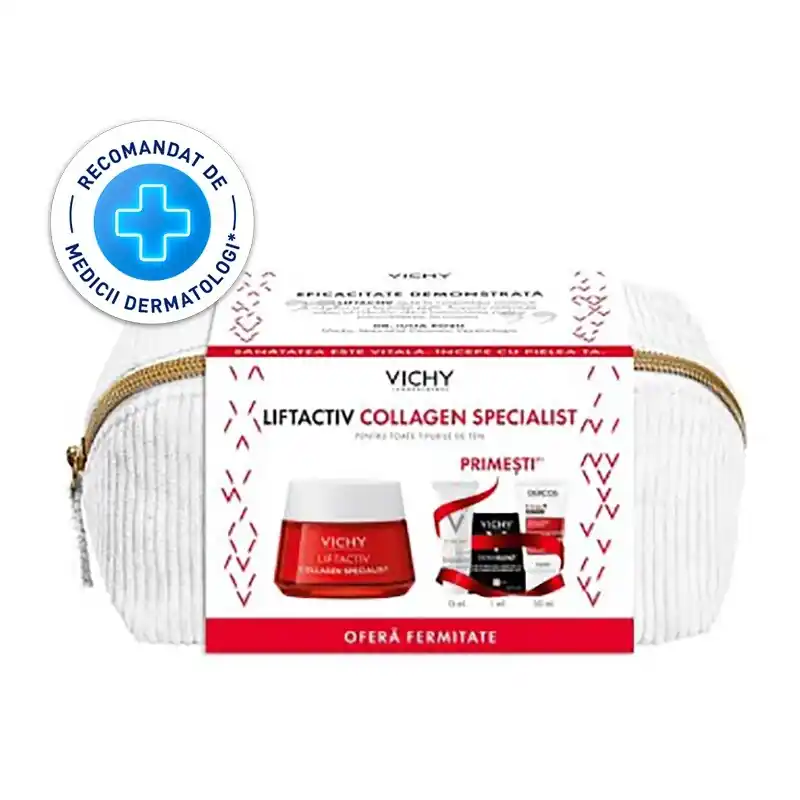 VICHY PACHET CREMA FATA ZI ANTIRID LIFACTIV COLLAGEN SPECIALIST TOATE TIPURILE DE TEN X 50ML Ultima șansă