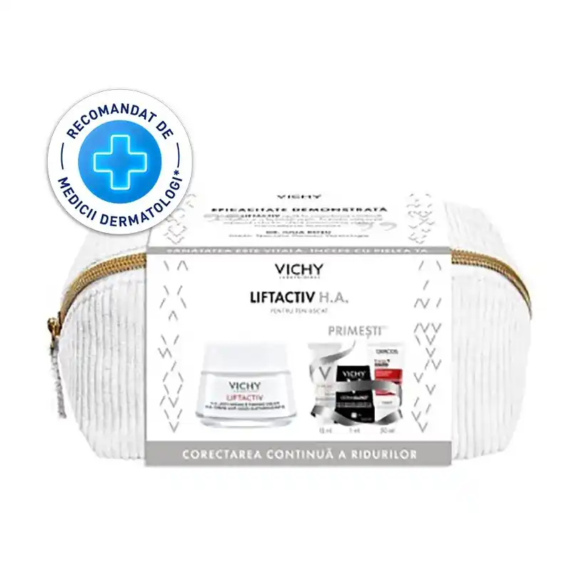 VICHY PACHET CREMA FATA ANTIRID SI FERMITATE LIFTACTIV H.A. PENTRU TEN USCAT X 50ML Chilipir
