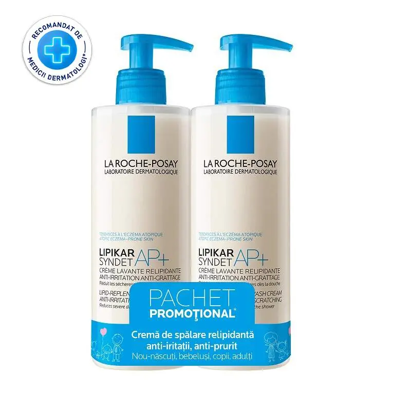 LA ROCHE POSAY BIPACK LIPIKAR SYNDET AP+ 2 X 400ML Cel mai vândut