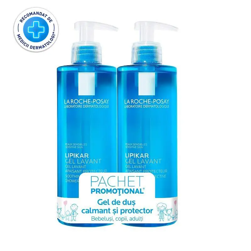 LA ROCHE POSAY BIPACK LIPIKAR GEL LAV 2 750ML Super ofertă