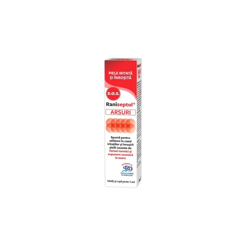 Spuma Raniseptol Arsuri S.O.S, 20% Panthenol, 150ml, Zdrovit Doar azi