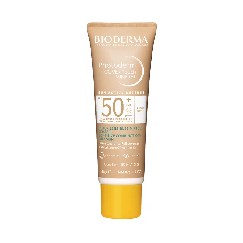 Fluid Cover Touch Photoderm, SPF50+, nuanta aurie, 40 g, Bioderma Discount