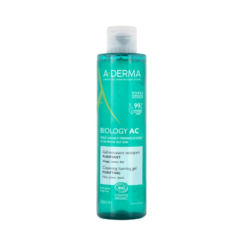 Gel de curatare spumant purificator Biology AC, 200 ml, A-Derma Cel mai vândut