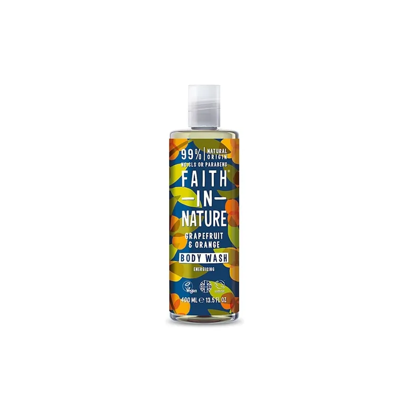 Faith in Nature Gel de dus energizant cu grapefruit si portocala, 400 ml Preț promoțional