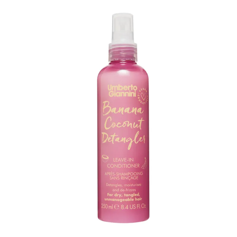 Balsam spray leave-in pentru descurcarea parului Banana Coconut Detangler, 250ml, Umberto Giannini Ofertă exclusivă