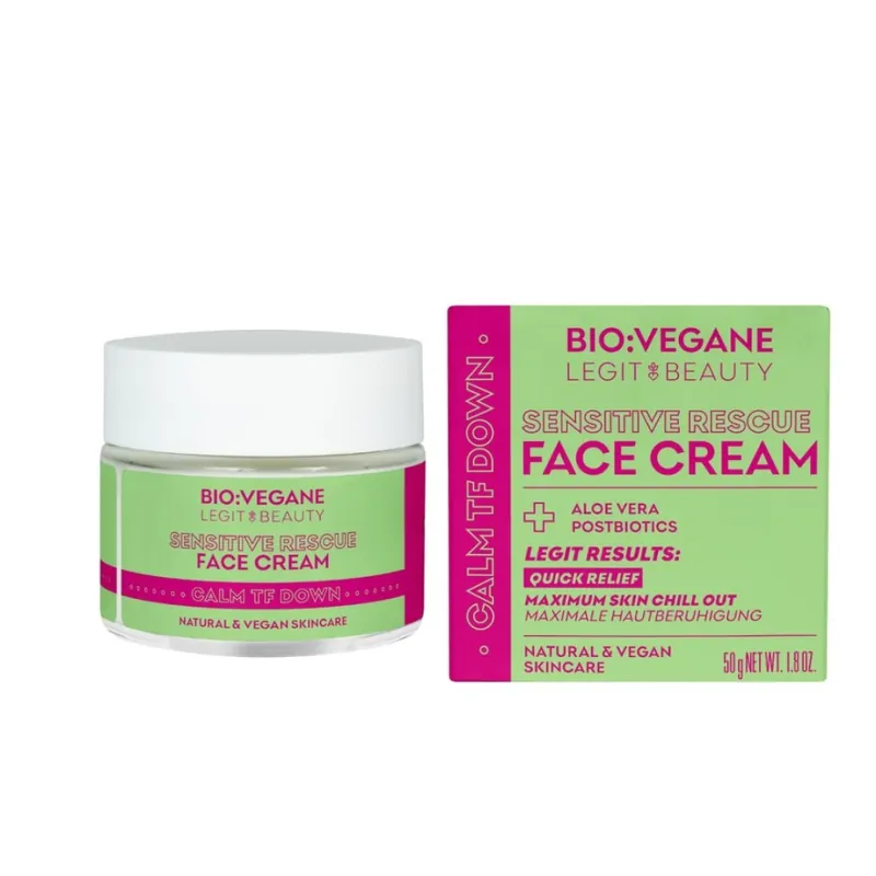 Crema de fata pentru ten sensibil, Calm TF Down, 50ml, Bio Vegane Legit Beauty Noutate
