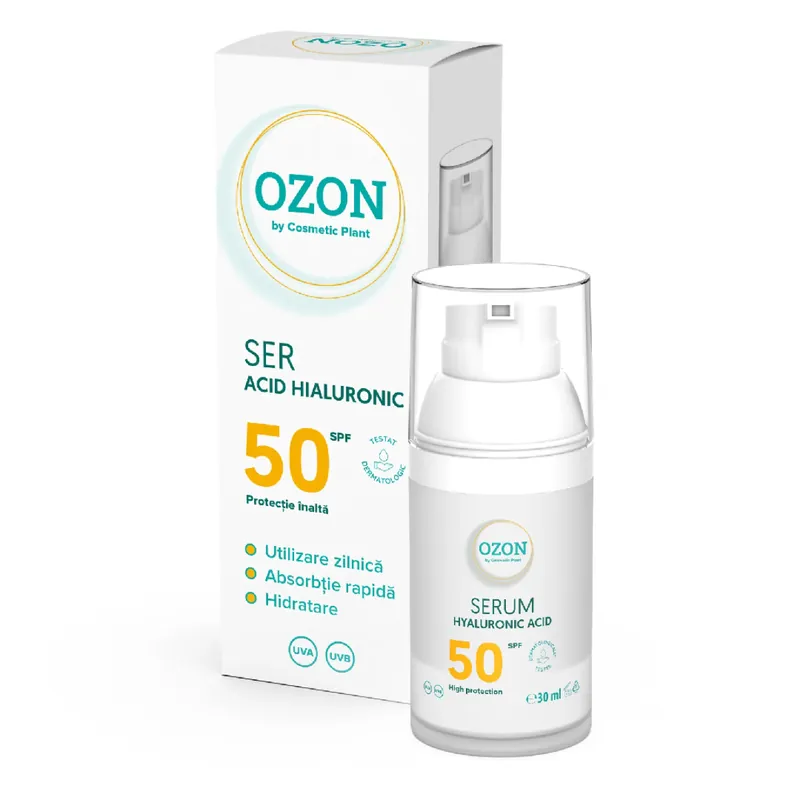 Retur gratuit Ser Acid hialuronic SPF50 Ozon, 30ml, CosmeticPlant