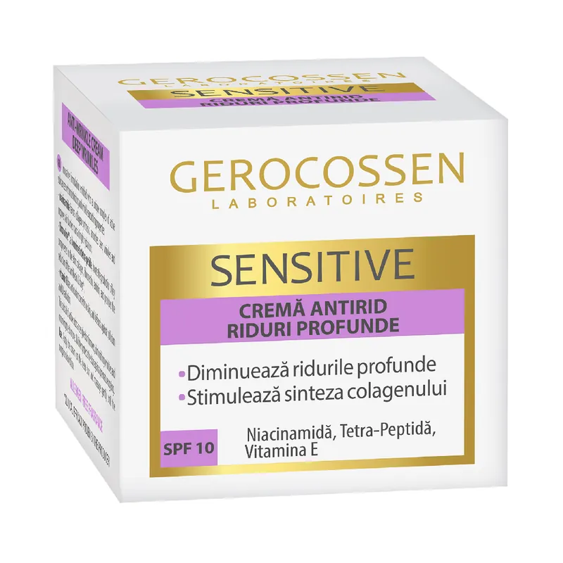 Crema antirid riduri profunde Sensitive, 50 ml, Gerocossen Reduceri