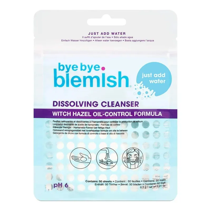 Dischete demachiante Dissolving Cleanser, 50 bucati, Bye Bye Blemish Promoție