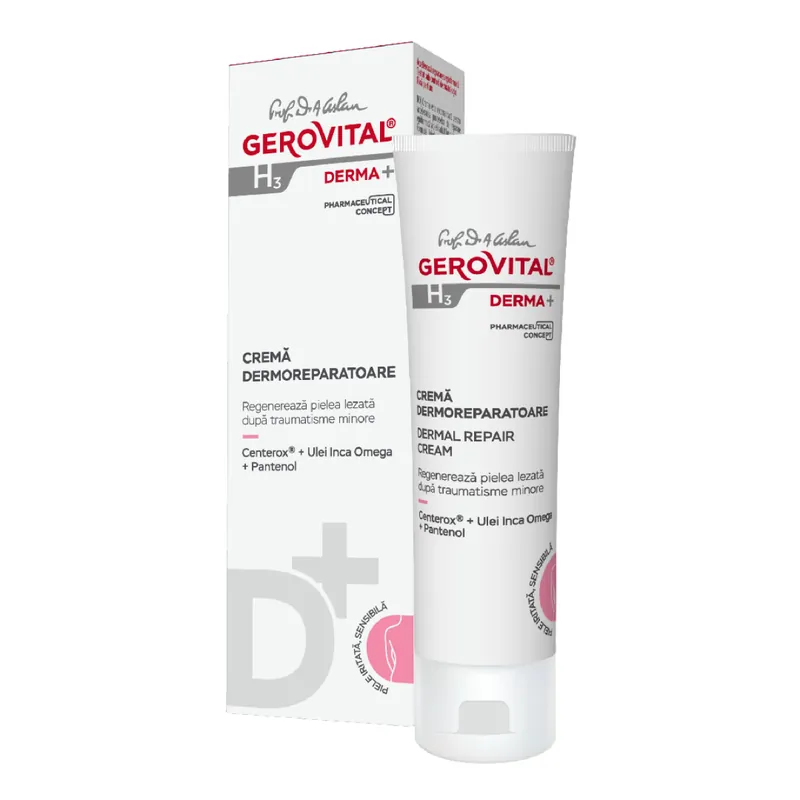 Crema dermoreparatoare H3 Derma+, 50 ml, Gerovital Cel mai vândut