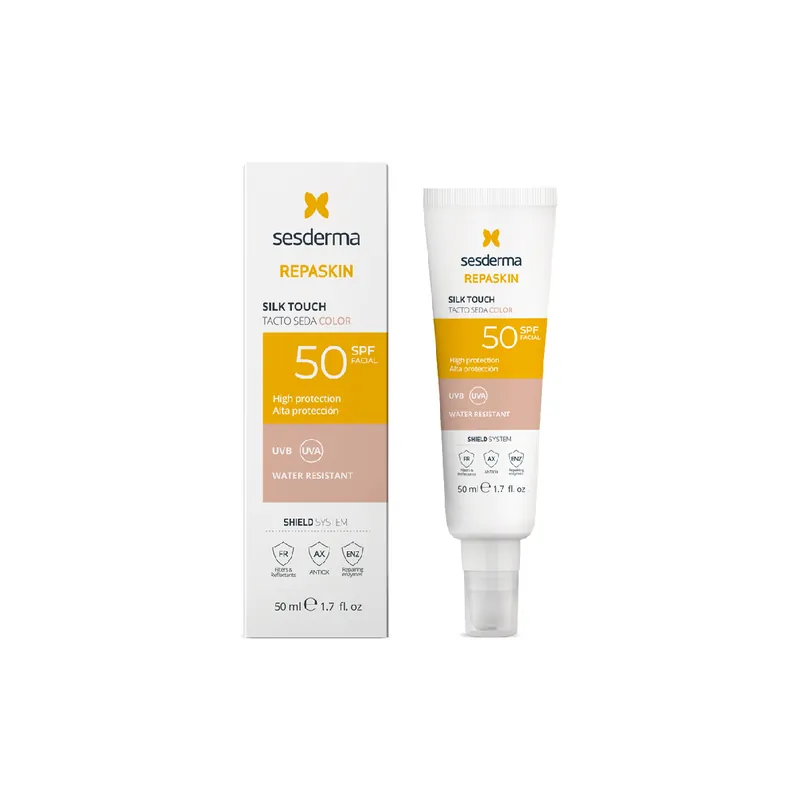 Doar azi Crema de fata colorata SPF50, Silk Touch Color Repaskin, 50 ml, Sesderma