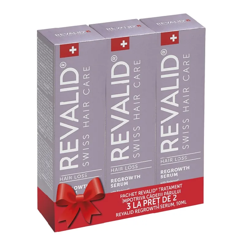 Pachet Ser contra caderii parului, 50 ml, 3 bucati, Revalid Livrare rapidă