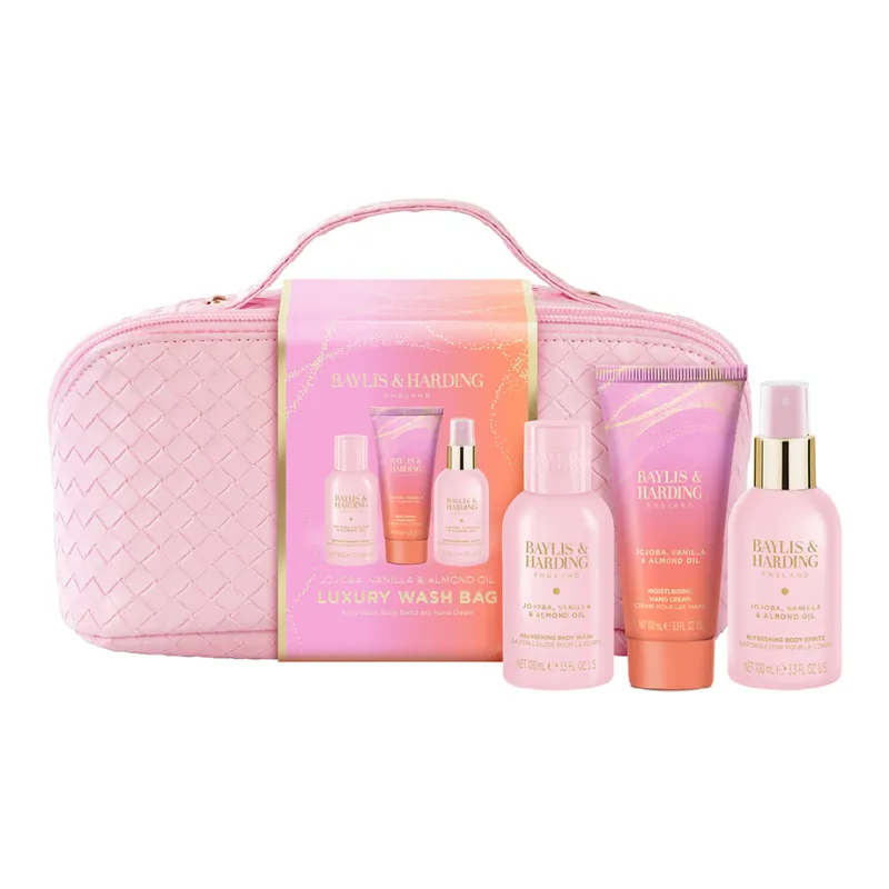 Calitate înaltă Set ingrijire corp, Jojoba, Vanilla & Almond Oil, 4 piese, Baylis & Harding