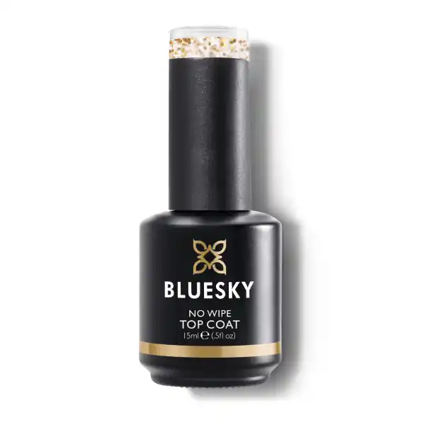 Calitate înaltă Lac unghii semipermanent Top Coat Bluesky UV Glitter 06 15ml