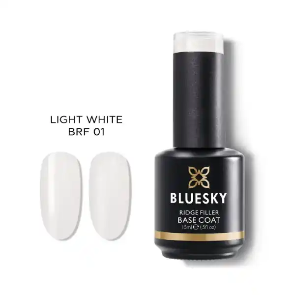Baza pentru unghii 2in1 Bluesky Ridge Filler Base Coat Light White 15ml Lichidare de stoc