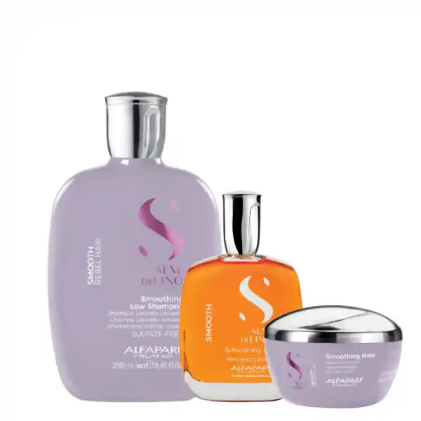 Discount Alfaparf Smoothing - Pachet de netezire sh 250ml+masca 200ml+ulei 100ml