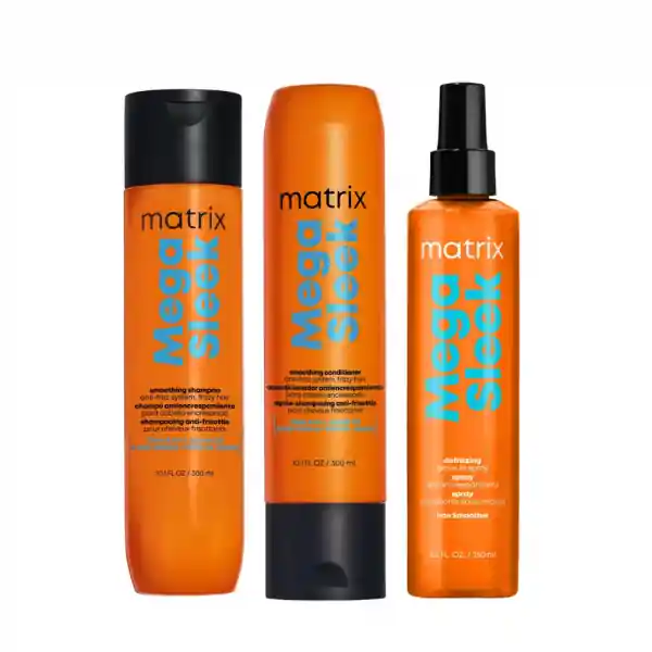 Matrix Mega Sleek - Pachet netezire par rebel sh+bls+iron smoother (850ml) Mai ieftin