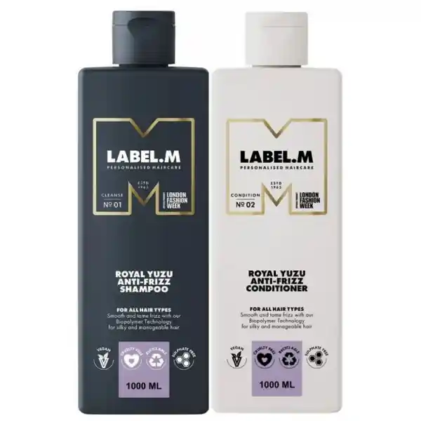 Retur gratuit Label.M - Pachet de netezire par rebel Royal Yuzu Anti-Frizz SH 1L+BLS 1L