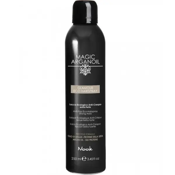 Nook Magic Argan Oil - Fixativ cu fixare puternica Glamour Eco 250ml Promoție