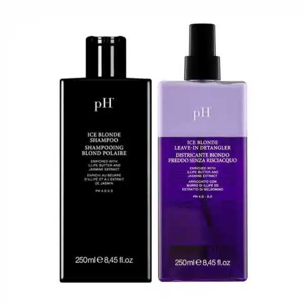 pH Laboratories - Pachet mentinere blond rece Ice Blonde sh+leave-in (500ml) Nu rata