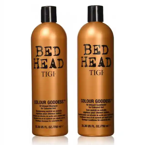 Tigi Bed Head Colour Goddess - Pachet revigorant par vopsit Sampon+Balsam 1500ml Preț mic
