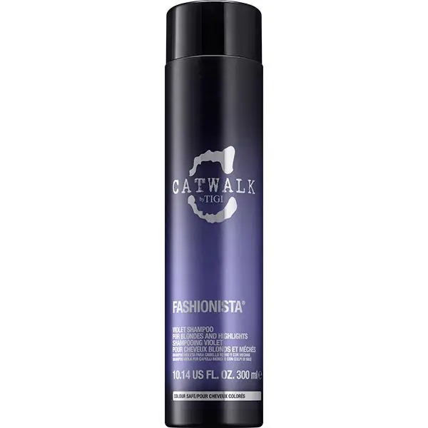 Tigi Catwalk Fashionista - Sampon violet neutralizare ton galben par blond 300ml Reducere de preț