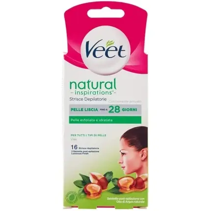 Benzi epilatoare faciale, Veet, Natural Inspirations, 16 benzi Comandă acum