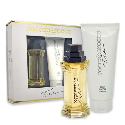 Set Parfum pentru Femei, Roccobarocco Tre Set Eau de Parfum 100ml + Loțiune de Corp Noutate