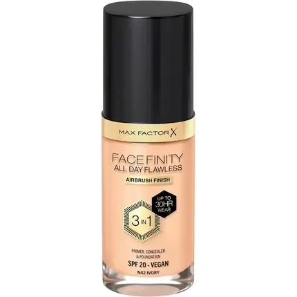 Fond de ten lichid, Max Factor Facefinity 3-in-1, SPF 20, 42 Ivory, 30ml Disponibil imediat