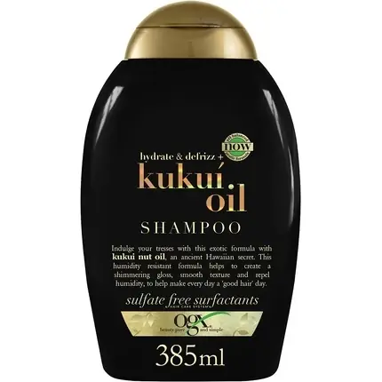 Livrare rapidă Șampon, OGX, Hydrate & Defrizz Kukui Oil, 385ml