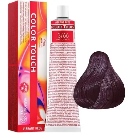 Vopsea demi-permanentă, Wella, Color Touch 3/66 Roșu vibrant Cumpărături sigure