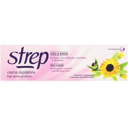 Cremă depilatoare față/bikini, Strep, 75ml Cumpărături sigure