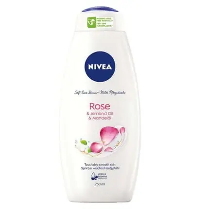 Cumpără online Gel de duș, New 1, Nivea Rose cu ulei de migdale