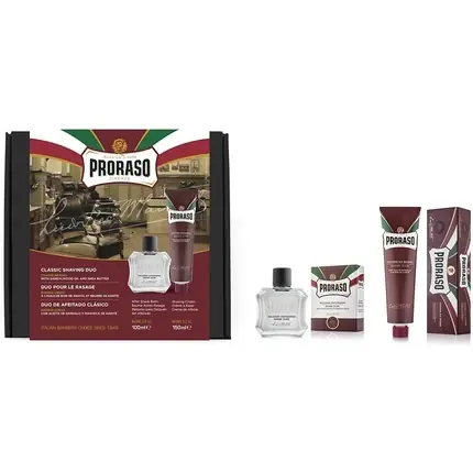 Cremă de ras și balsam aftershave, Proraso, Duo pentru bărbi dure Cel mai vândut