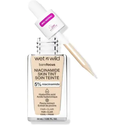 Noutate Fond de ten Wet ‘N‘ Wild Bare Focus Fair, niacinamida, 120g