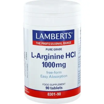 Supliment L-Arginine, Lamberts, 1000mg, 90 tablete Preferatul clienților