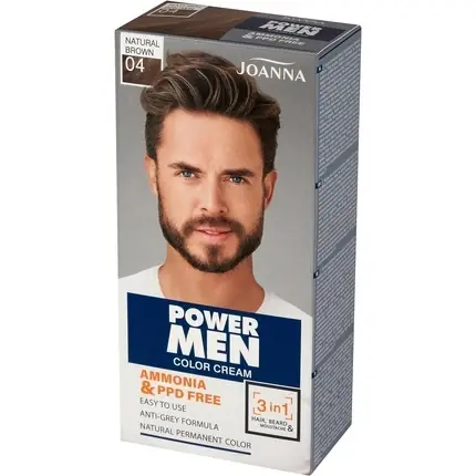Bestseller Cremă colorantă, Joanna Power Men, 100g, Natural Brown