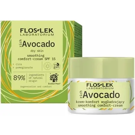 Bestseller Cremă de zi Floslek, avocado, SPF 15, 50ml