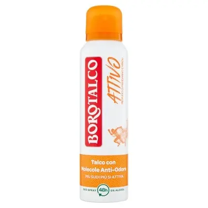 Deodorant spray, Borotalco Active, portocaliu, 150g Preferatul clienților