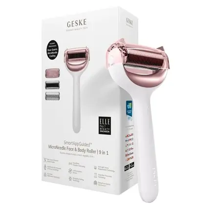 Cumpără acum Roller facial si corporal Geske, microneedling, cu cuart roz