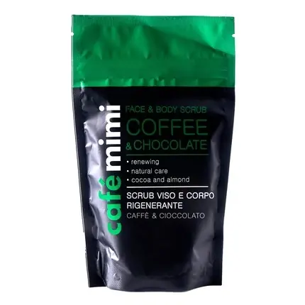 Mai ieftin Exfoliant față și corp, Cafe Mimi, ciocolată și migdale, 150g