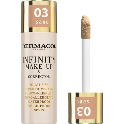 Concealer Dermacol Infinity, 03 Sand, 20g Expediere rapidă
