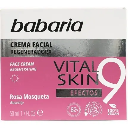 Cremă față, Babaria, 9 efecte, trandafir Vezi acum