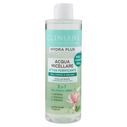 Apa micelară Clinians Hydra Plus, 3 în 1, 222g Plată securizată